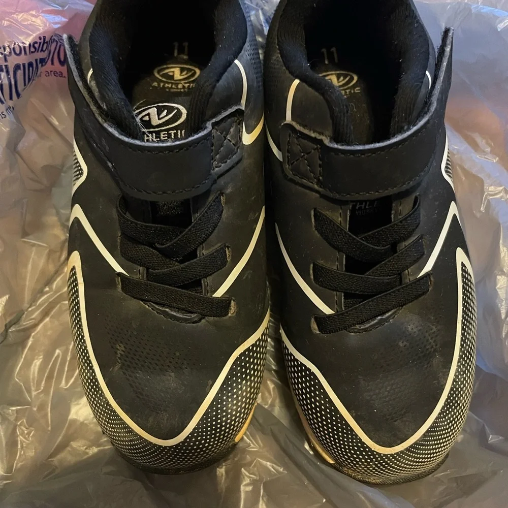 Black and White Athletic cleats Shoes